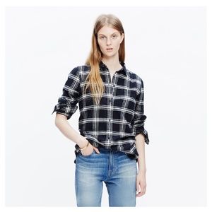 Flannel Ex-Boyfriend Shirt in Rutherford Plaid, Size XS, Excellent Condition
